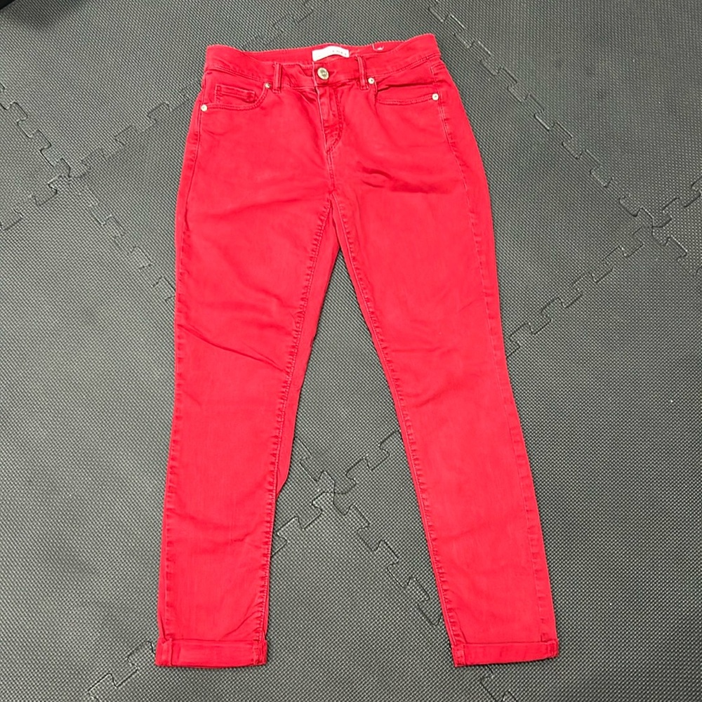 LOFT size 4 Red Modern Skinny Jeans/pants